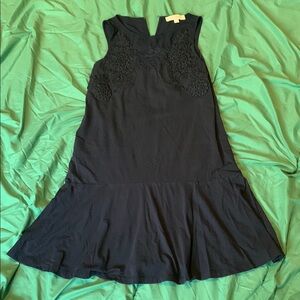 Elegant Navy Blue Sleeveless Dress